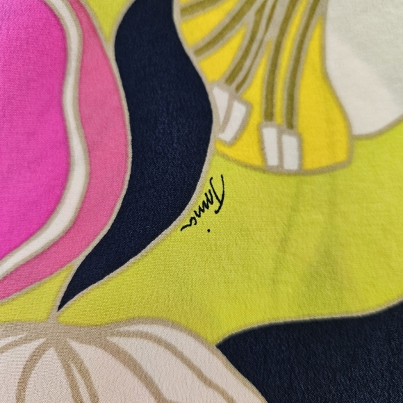 Trina Turk Kahe One Shoulder Floral Silk Top With Ruffle Overlay *Pink Spots* M - Picture 8 of 14